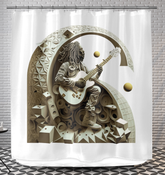 Rhythmic Rain Shower Curtain